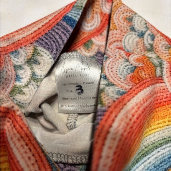 Small Shop Handmade Colorful Rainbow Patterned Kids Flair Bottoms - Picture 3 of 4